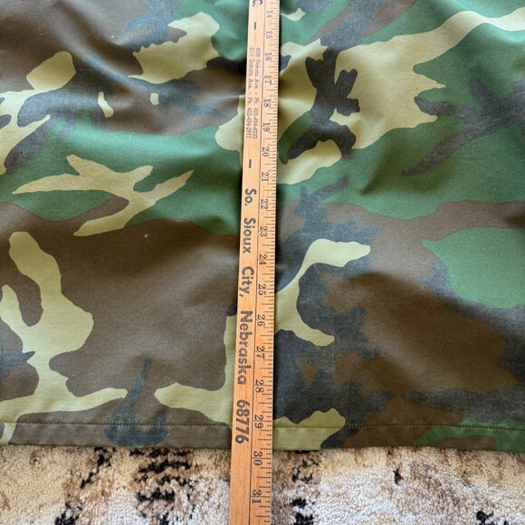 Equa Industries Camo Parka Cold Weather Nylon Hood Woodland Military Medium Long - Picture 16 of 16